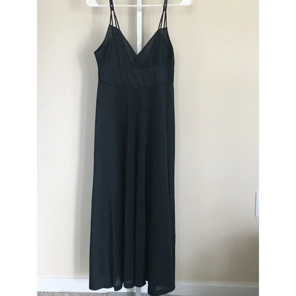 Ginger Rogers for JC Penney Lingerie Vintage Long Gown Size Medium Black - Picture 4 of 7